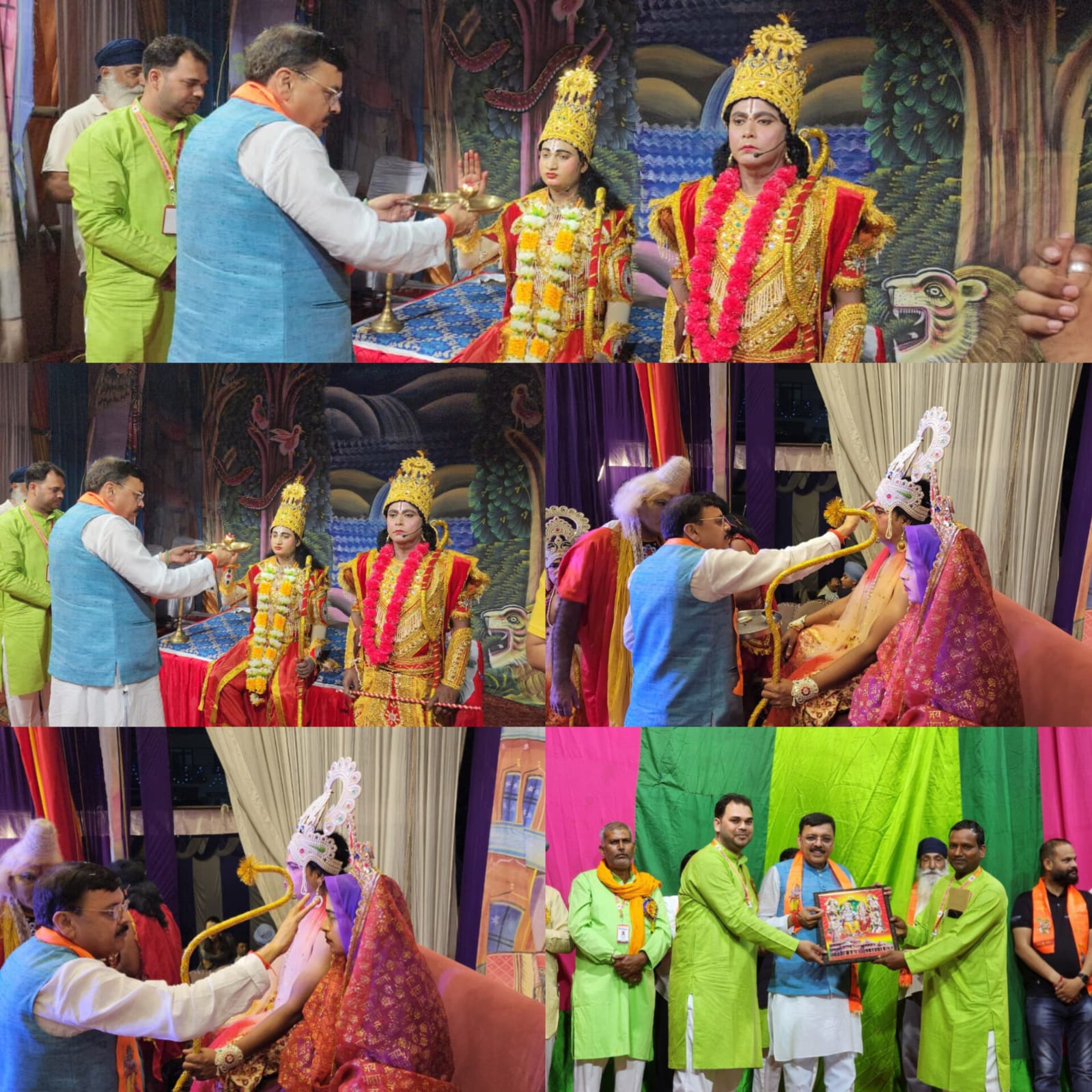 शिव शक्ति सामाजिक एवं धार्मिक सेवा समिति जयनगर द्वारा आयोजित  अवध रामलीला कला मंचन के तीसरे दिन मर्यादा पुरुषोत्तम भगवान श्रीराम की लीला, सीता स्वयंवर की अलौकिक झांकी ने उपस्थित जनसमूह को भक्ति भाव से भावविभोर कर दिया।