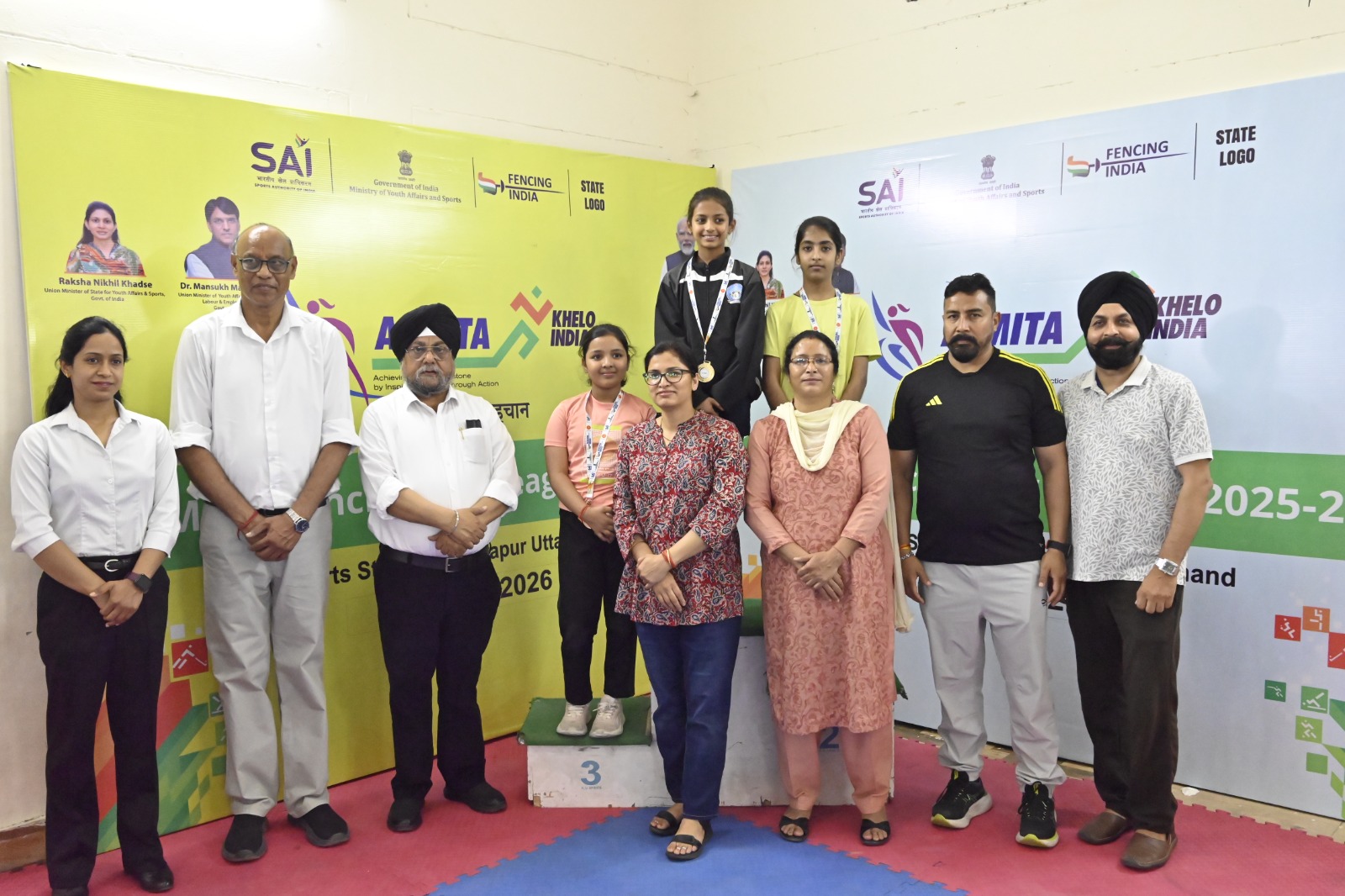 रुद्रपुर में खेलो इंडिया अस्मिता फेंसिंग सिटी लीग का सफल आयोजन